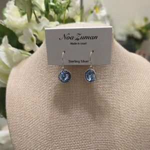 Sterling 925  Silver Blue Saphire  Earrings